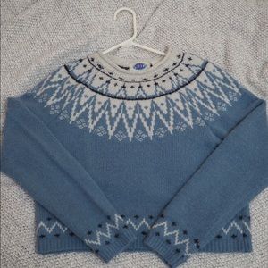 Blue pattern vintage sweater